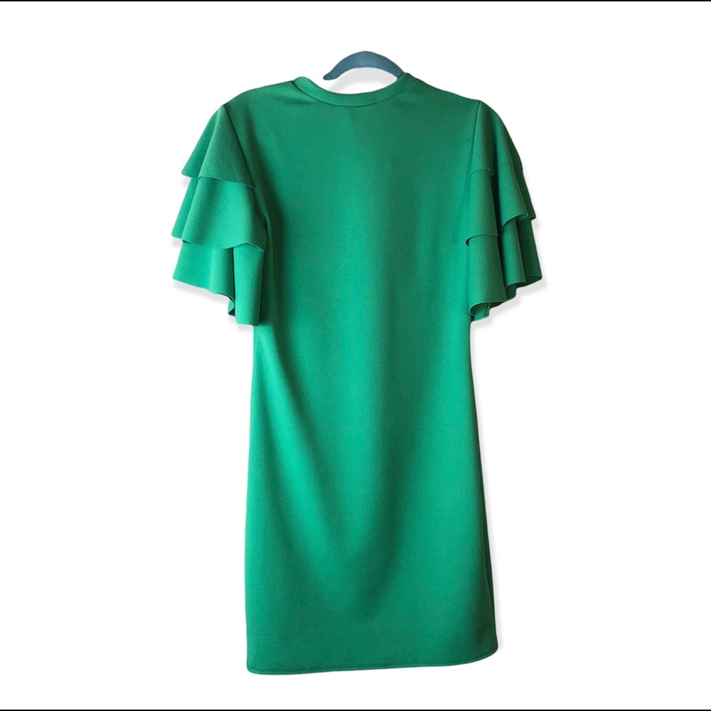 Kelly Green Ruffle Dress - Picture 2 of 3